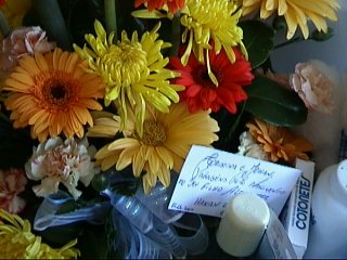 [ Flowers from Johans colleagues]